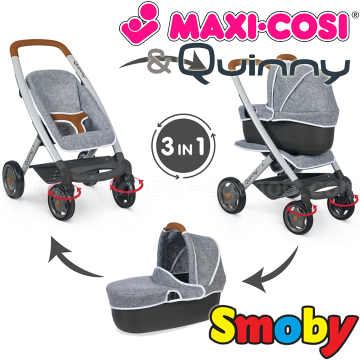 *Smoby    3  1 Maxi-Cosi Quinny Grey 253104